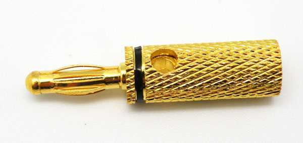 Banana Macho, Dorado, para Cable 6mm