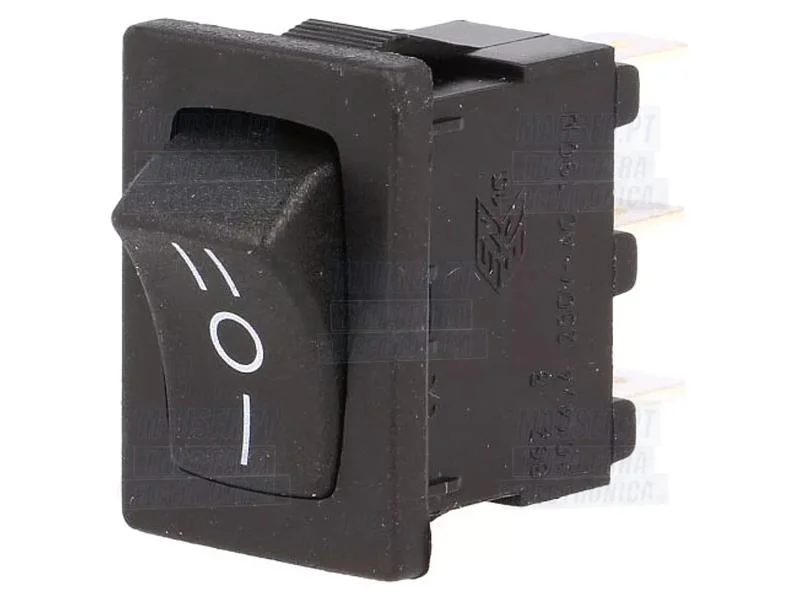 Interruptor Unipolar 3 Posicoes Preto 250V 16A