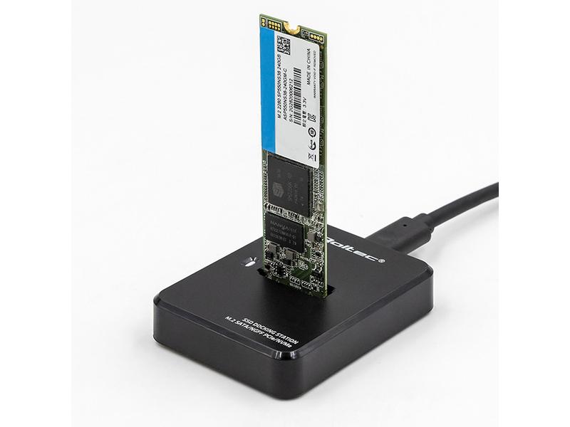 Qoltec 52274 M.2 SSD Drive Docking Station | Nvme | Sata | Usb-C | Dual 2 X 2tb