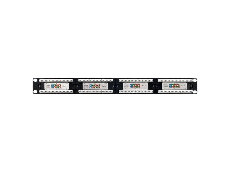 Qoltec Patch Panel Rack | 24 Ports | Cat.5e Utp | Black