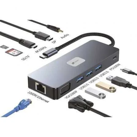 Docking Usb Tipo-C Leotec Leds03/ 3xusb/ 1xusb Ti.