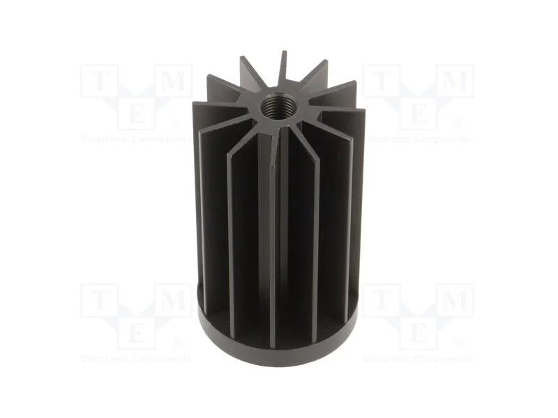Dissipador de Cal, Led, W: 45mm, H: 68mm, Preta, Forma: Redondo