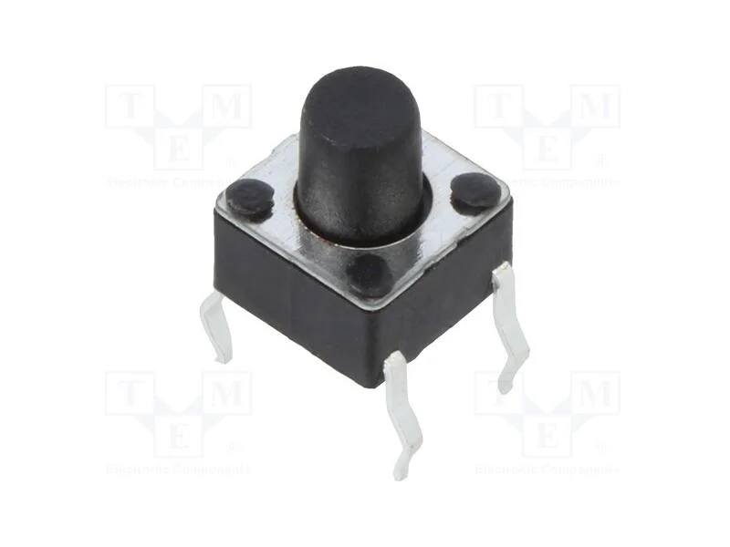 Microinterruptor Tact, Spst-No, Pos: 2, 0,05a/12vdc, Tht, 1,6n