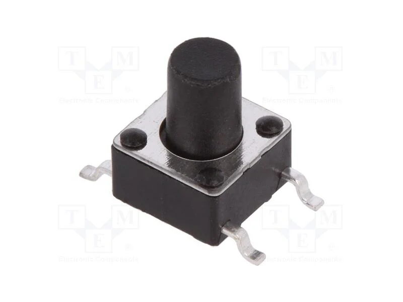 Microinterruptor TACT, SPST-NO, Pos: 2, 0,05A/12V.