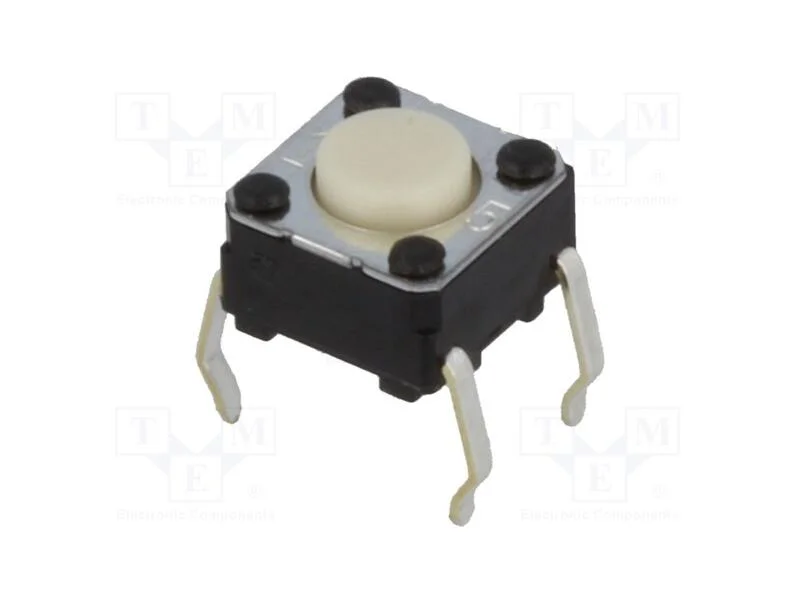 Microinterruptor Tact, Spst-No, Pos: 2, 0,05a/24vdc, Tht, 0,98n