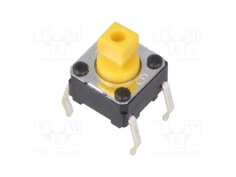 Microinterruptor TACT, SPST-NO, Pos: 2, 0,05A/24V.