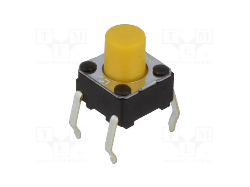 Microinterruptor TACT, SPST-NO, Pos: 2, 0,05A/24V.