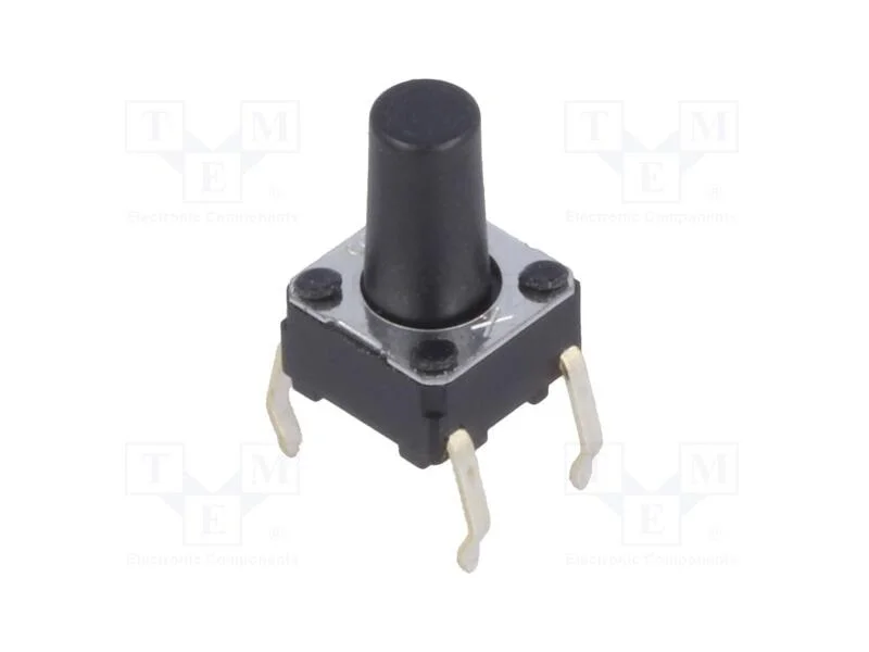 Microinterruptor TACT, SPST-NO, Pos: 2, 0,05A/24V.