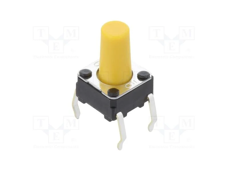 Microinterruptor TACT, SPST-NO, Pos: 2, 0,05A/24V.