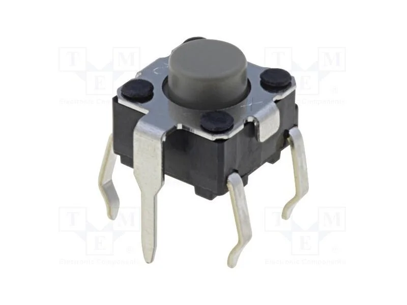 Microinterruptor Tact, Spst-No, Pos: 2, 0,05a/24vdc, Tht, 1,47n