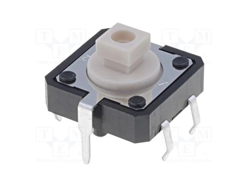 Microinterruptor Tact, Spst-No, Pos: 2, 0,05a/24vdc, Tht, 1,27n