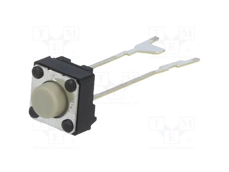 Microinterruptor TACT, SPST-NO, Pos: 2, 0,05A/24V.