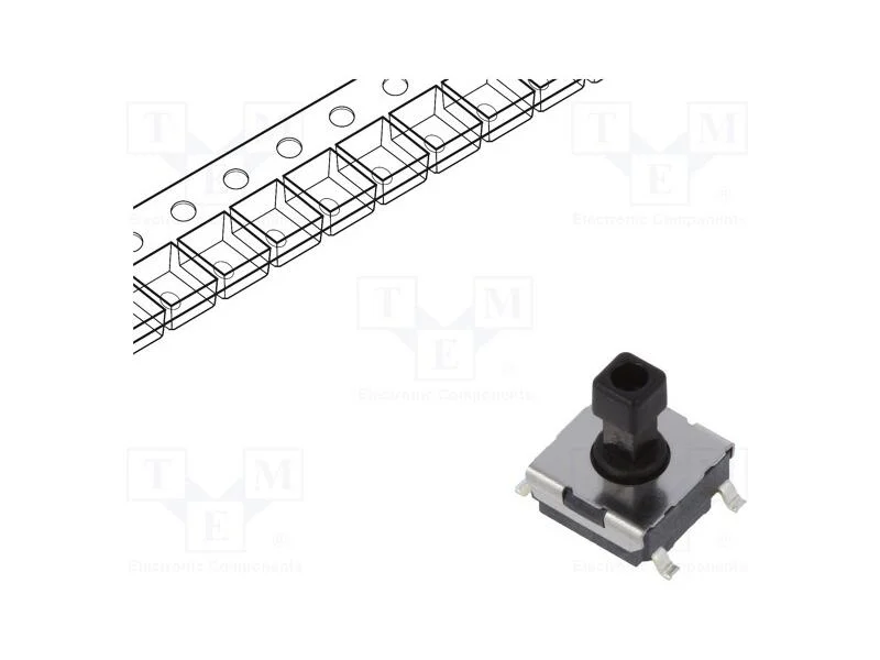 Microinterruptor Tact, Spst-No, Pos: 2, 0,05a/24vdc, Smt, 980mn