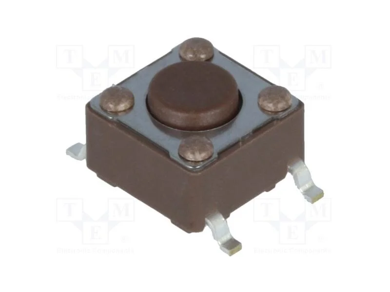 Microinterruptor TACT, SPST-NO, Pos: 2, 0,05A/12V.