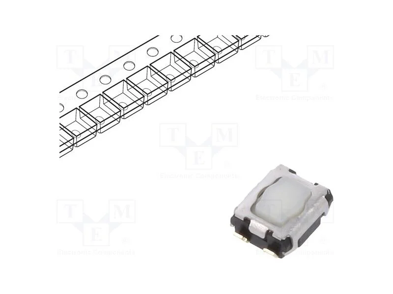 Microinterruptor Tact, Spst, Pos: 2, Smt, Não Disp, 2,4n, 1,7mm