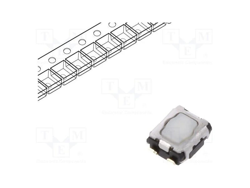 Microinterruptor Tact, Spst, Pos: 2, Smt, Não Disp, 3,5n, 1,7mm