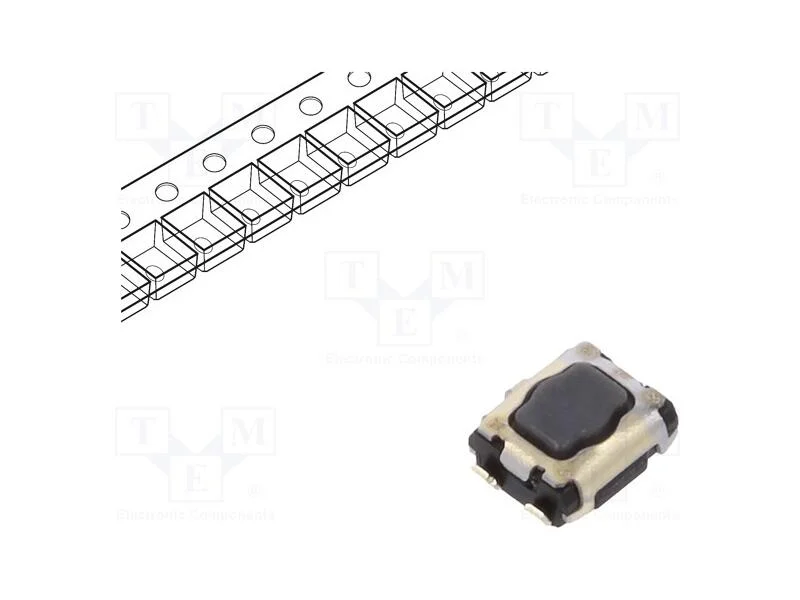 Microinterruptor Tact, Spst, Pos: 2, Smt, Não Disp, 5n, 1,7mm, Evpaa