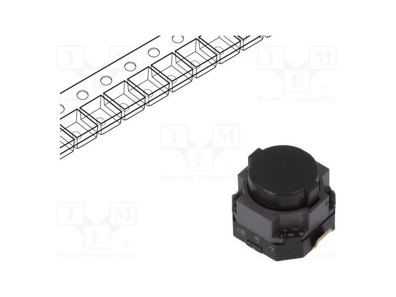 Microinterruptor TACT, SPST, Pos: 2, 0,05A/12VDC,.