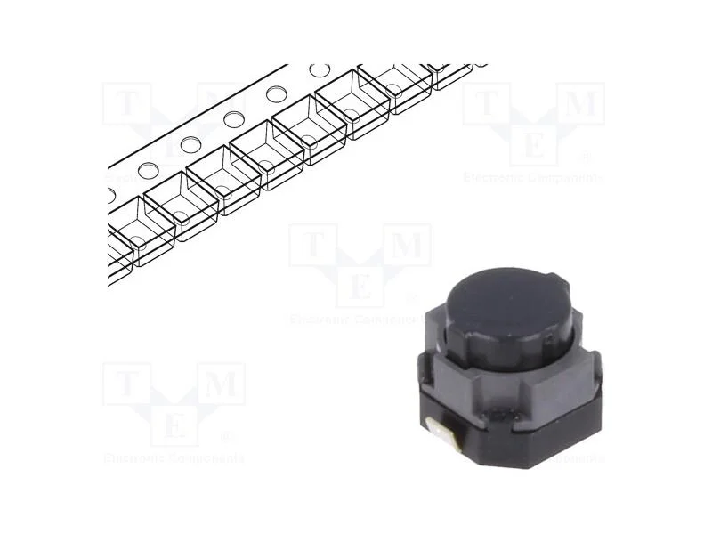Microinterruptor TACT, SPST, Pos: 2, 0,05A/12VDC,.