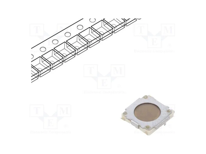 Microinterruptor TACT, SPST, Pos: 2, 0,02A/15VDC,.