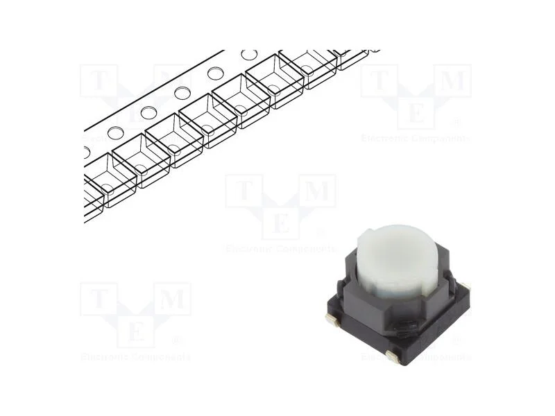 Microinterruptor Tact, Spst, Pos: 2, 0,02a/15vdc, Smt, Não Disp.