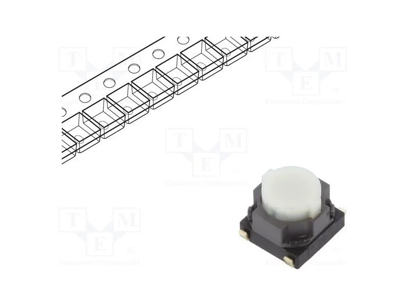 Microinterruptor TACT, SPST, Pos: 2, 0,02A/15VDC,.