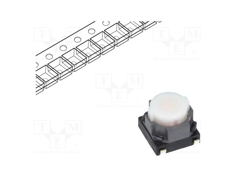 Microinterruptor TACT, SPST, Pos: 2, 0,02A/15VDC,.