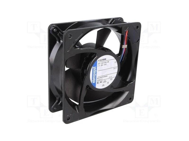 Ventilador: DC, transversal, 24VDC, 119x119x38mm,.