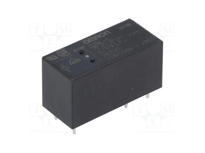 Relé: Eletromagnético, Spdt, Ubobina : 24vdc, Icontactos Max: 12a