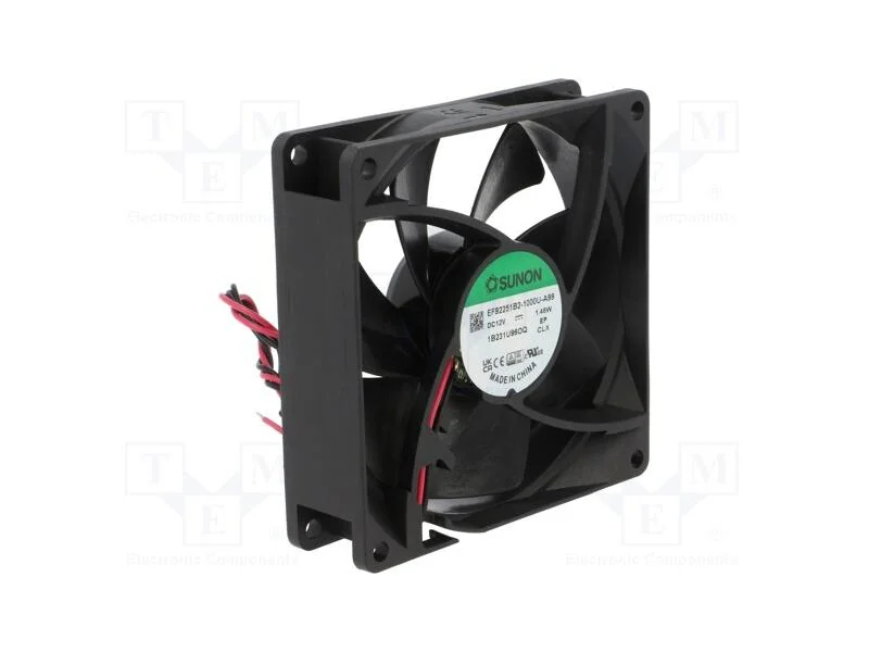 Ventilador: Dc, Transversal, 12vdc, 92x92x25mm, 58,45m3/H, 37,9dba