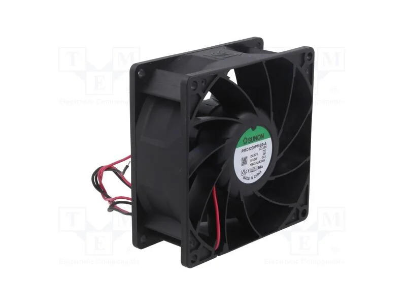 Ventilador: DC, transversal, 12VDC, 92x92x38mm, 1.