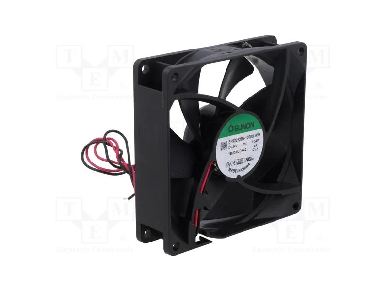 Ventilador: DC, transversal, 24VDC, 92x92x25mm, 5.