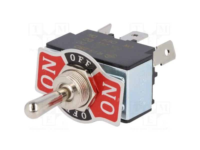 Interruptor: de alavanca, Pos: 3, SP3T, ON-OFF-ON.