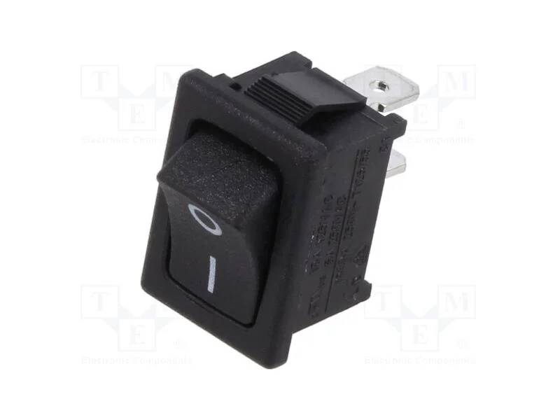 ROCKER, SPST-NO, Pos: 2, OFF-ON, 10A/250VAC, não .