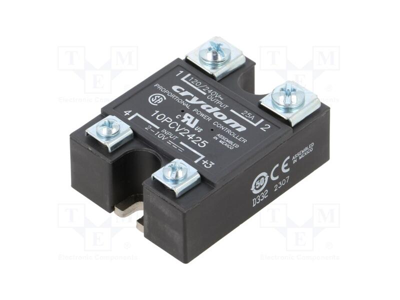 Relé: Semicondutores, Ucoma: 2÷10vdc, 25a, 100÷280vac, No Painel