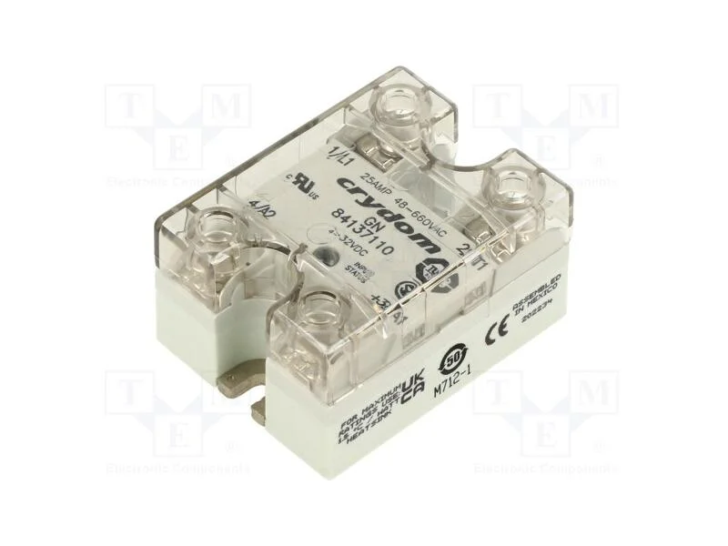 Relé: Semicondutores, Ucoma: 3÷32vdc, 25a, 48÷660vac, No Painel