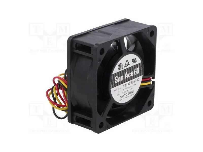 Ventilador: DC, transversal, 5VDC, 60x60x25mm, 26.