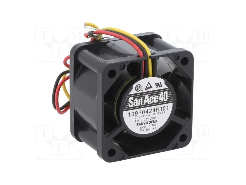 Ventilador: DC, transversal, 24VDC, 40x40x28mm, 1.