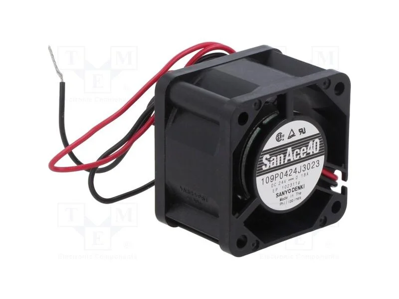 Ventilador: DC, transversal, 24VDC, 40x40x28mm, 2.