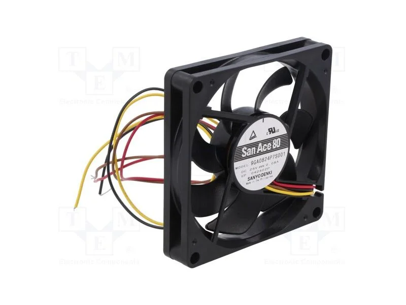 Ventilador: DC, transversal, 24VDC, 80x80x15mm, 7.