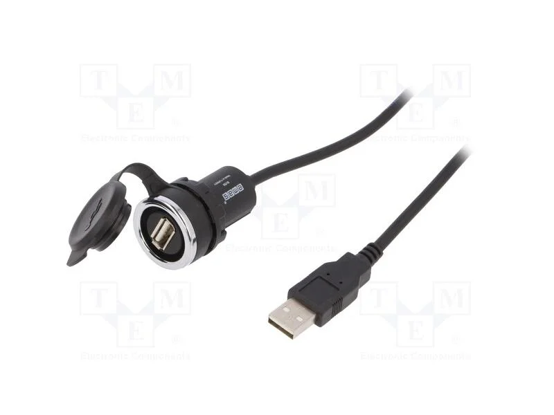 Tomada Usb, 22mm, Ip65, No Painel, 1,5m, Plástico