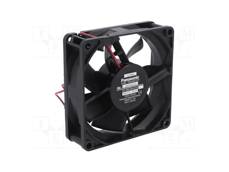 Ventilador: DC, transversal, 24VDC, 80x80x25mm, 5.