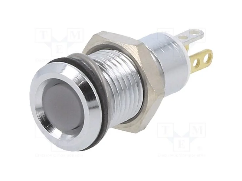 Luz indicadora: LED, plana, vermelho/verde/amarel.