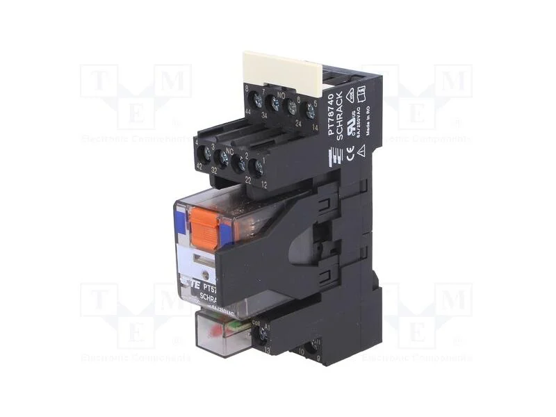Relé: de Interface, 4pdt, Ubobina: 12vdc, 6a, 6a/250vac, 6a/30vdc
