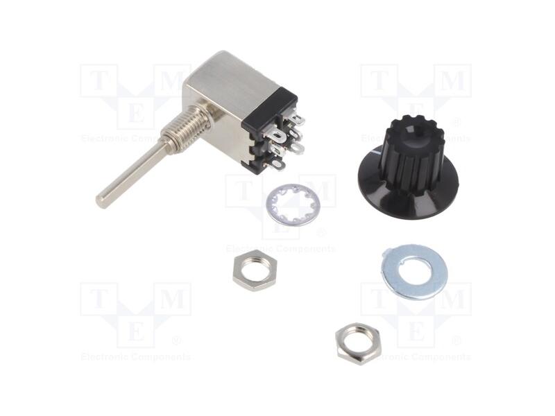 Interruptor: giratório, Pos: 3, DP3T, 5A/125VAC, .