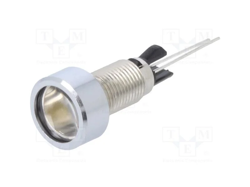 Luz indicadora: LED, plana, amarela, 8mm, para im.