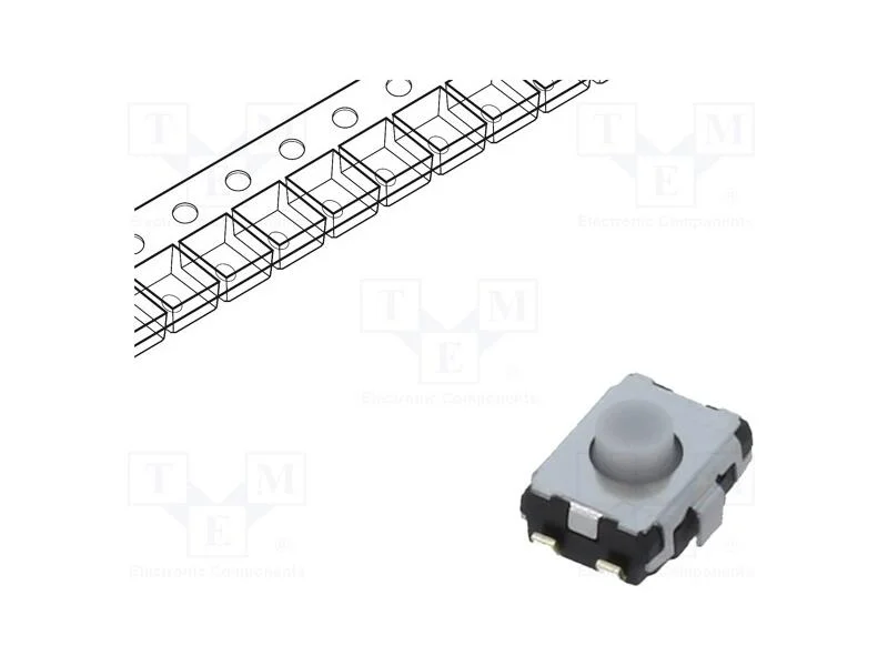 Microinterruptor TACT, SPST, Pos: 2, 0,02A/15VDC,.