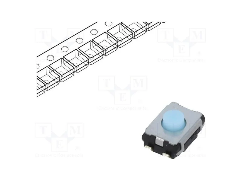 Microinterruptor TACT, SPST, Pos: 2, 0,02A/15VDC,.