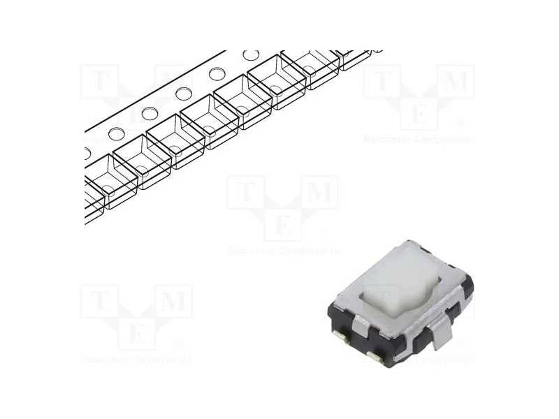 Microinterruptor Tact, Spst, Pos: 2, 0,02a/15vdc, Smd, Não Disp.