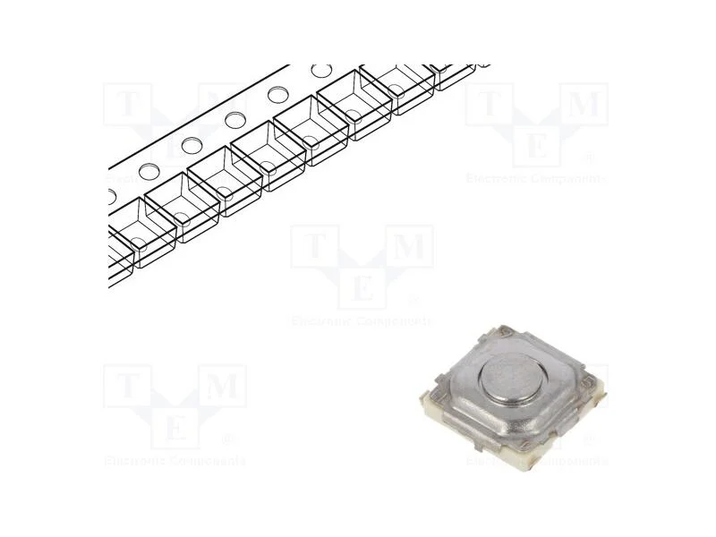Microinterruptor TACT, SPST, Pos: 2, 0,02A/15VDC,.